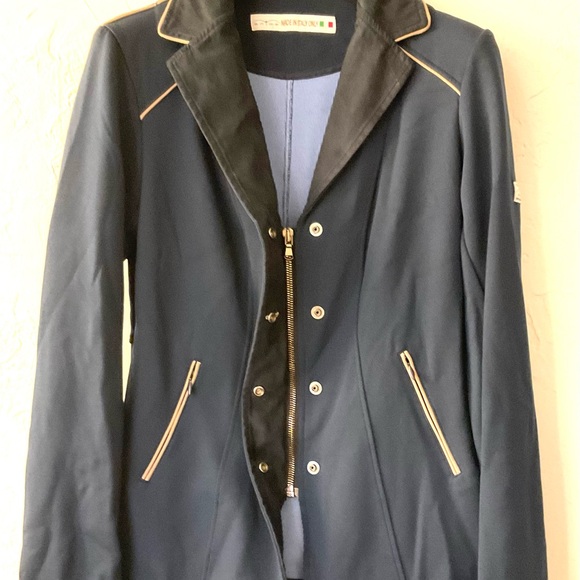 Navy & Tan Animo Equestrian Jacket 40 - Picture 4 of 8